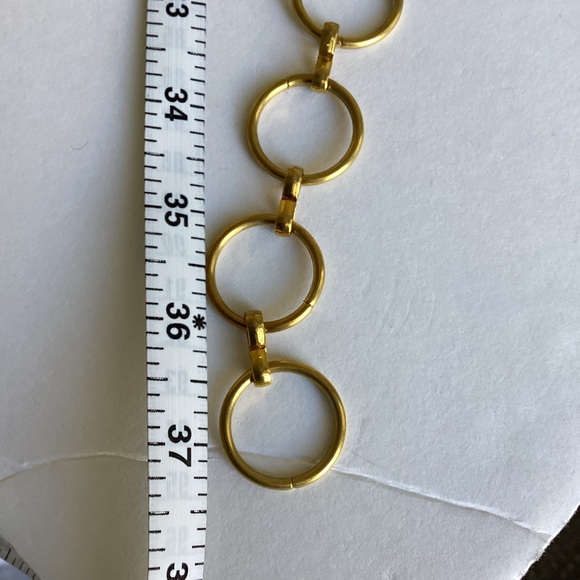 Gold Tone Multi-Chain Link Belt Toggle Closure Statement